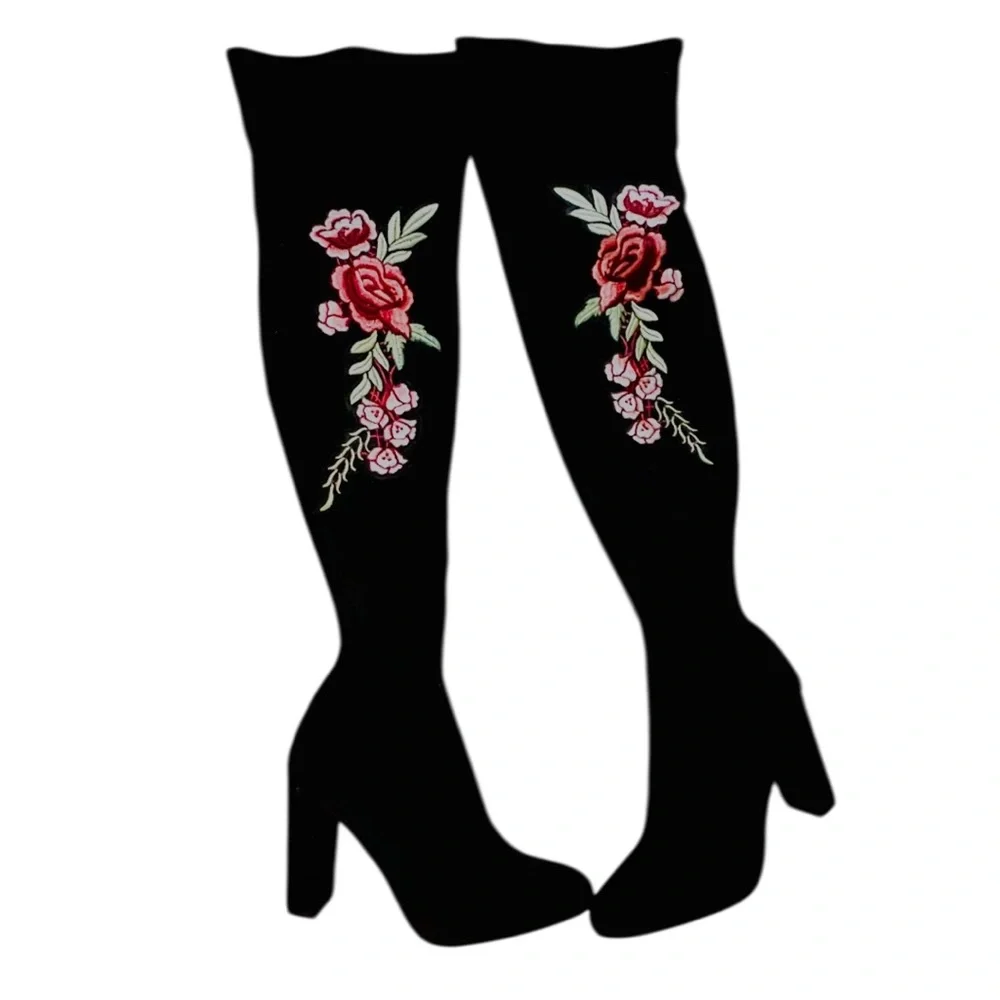 Steve Madden Mozee Embroidered Over-The-Knee Boots